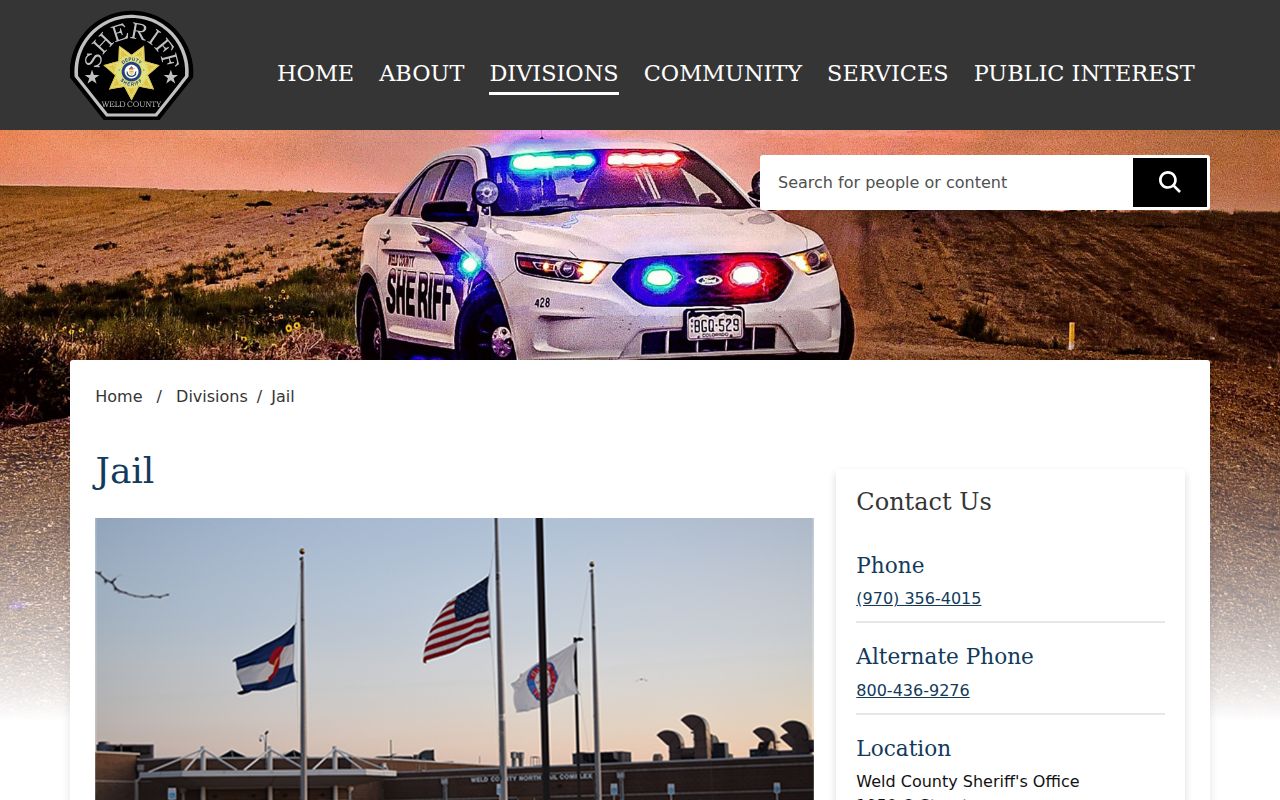 Weld County warrant lookup jail bond instructions