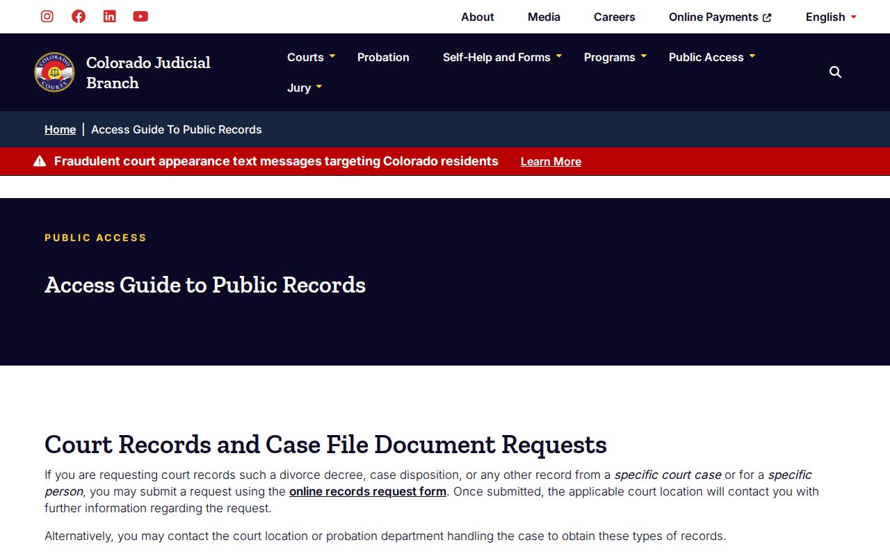 Weld County outstanding warrants court access policy