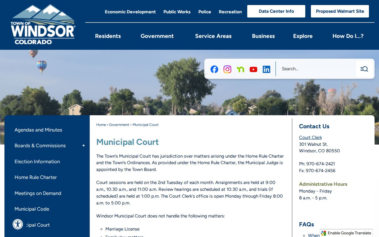 Windsor warrant search court payment and failure-to-appear instructions