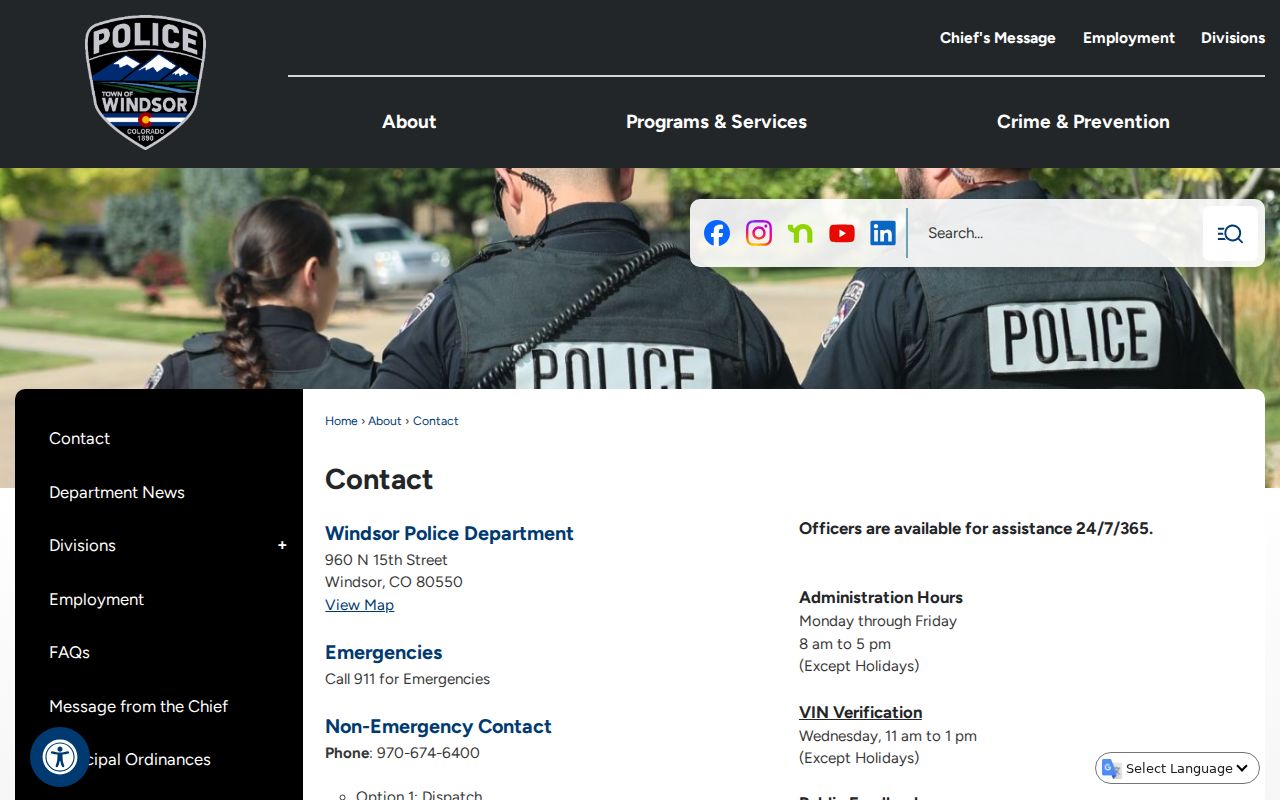 Windsor warrant records police contact
